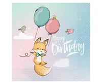 #ZSE_GD Serwetki Kolekcja Happy Birthday - Lisek, certyfikat FSC, 33x33 cm/ 20 szt. KK