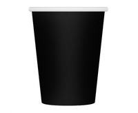#ZKU_GD Kubeczki pap. jednokolorowe czarne, 250 ml/ 6 szt.