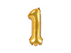 Balon foliowy Cyfra ''1'', 35cm, złoty Party Deco