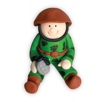 Figurka cukrowa na tort ŻOŁNIERZ - TORT WOJSKOWY 6 cm
