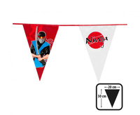 #DEGI Girlanda flagi Ninja, 30 x 20 cm, 6 m.