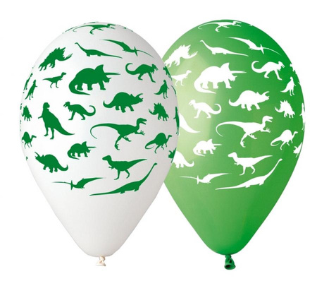 #BL Balony Premium "Dinozaury", 12"/ 5 szt.