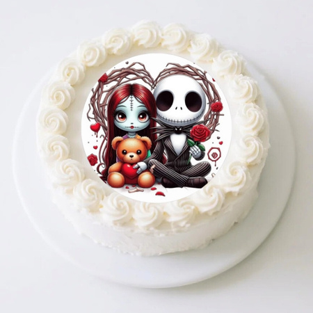 Opłatek na tort JACK I SALLY