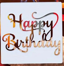 Szablon do dekoracji tortu i muffinek HAPPY BIRTHDAY WZ. II