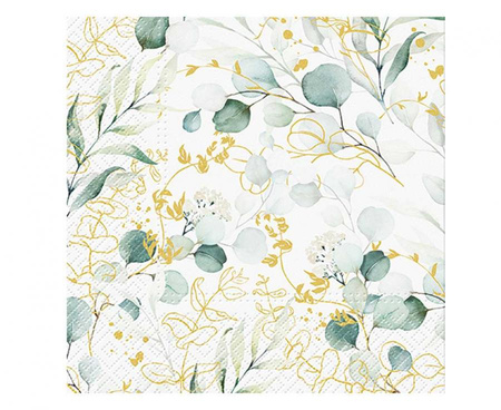#ZSE Serwetki Golden Eucalyptus, 33x33 cm, 20 szt. (FSC)