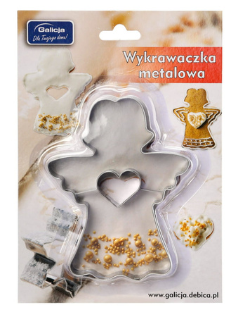 Wykrawaczka metalowa foremka do pierników ANIOŁEK 19,2x9 cm DUŻY Galicja
