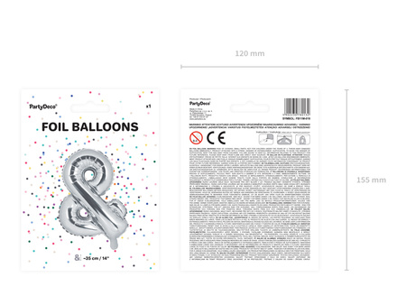 Balon foliowy Litera ''Q'', 35cm, różowe złoto