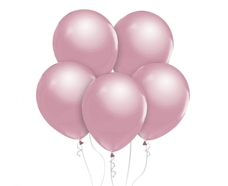 #BL Balony Beauty&Charm, metaliki j. różowe 12"/ 10 szt.