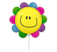 #BFK Balon foliowy 14" FX - Kwiatek (tęczowy), niepakowany