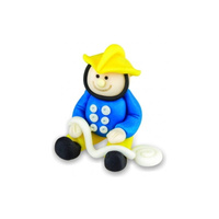 Figurka cukrowa na tort STRAŻAK - STRAŻ POŻARNA 7 cm
