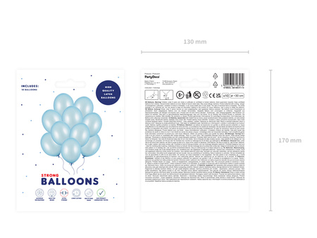 Balony Strong 30cm, Metallic Corn. Blue (1 op. / 10 szt.)