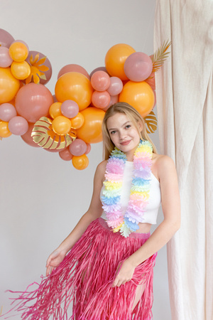Baner filcowy, Happy Birthday, różowy, 3m