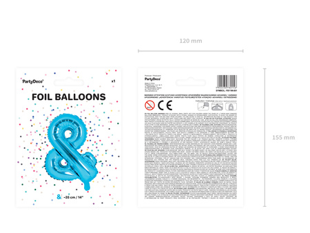 Balon foliowy Litera ''L'', 35cm, różowe złoto