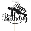 Papierowy topper na tort Happy Birthday SIŁOWNIA KULTURYSTA WZ.II