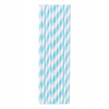 Słomki papierowe BIAŁO BŁĘKITNE NIEBIESKIE PASKI 19,5cm (1 op. / 10 szt.)