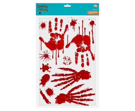 Naklejki „Krwawe ślady” 30×45 cm — mroczna dekoracja na Halloween