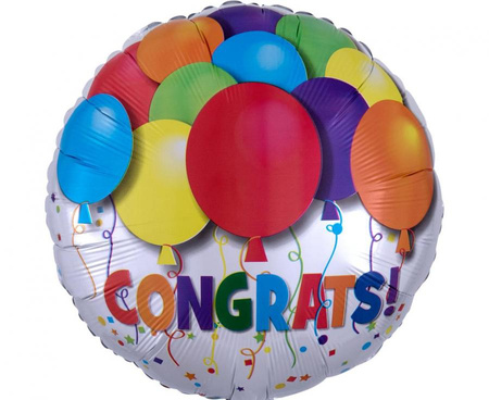 #BFK Balon foliowy 18" SHP -  Bold congrats balloons