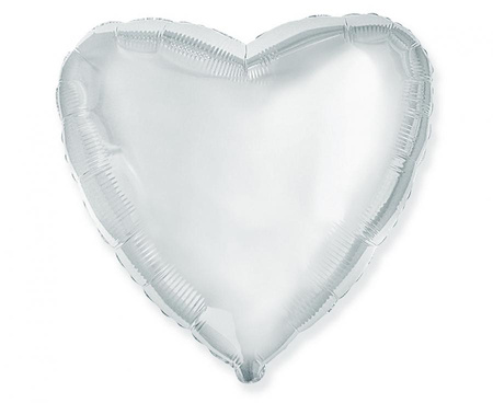 #BFK Balon foliowy 18" FX - Serce (srebrne), niepakowany