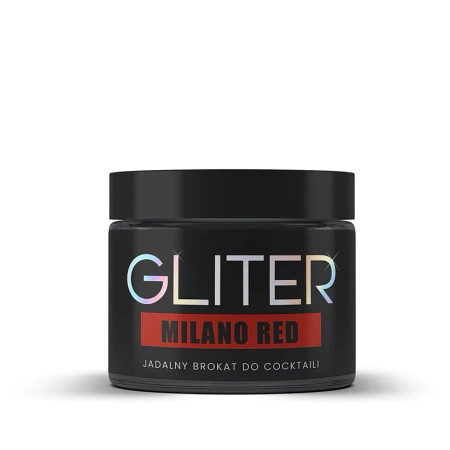 Jadalny brokat do napojów MILANO RED GLITER CZERWONY