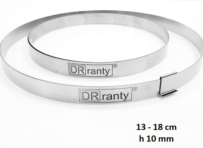 Regulowany rant do żelki 13–18 cm h 10 mm DR Ranty widok z boku