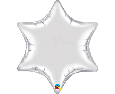 #BFK Balon foliowy 22" QL GWIAZDA, srebrna KK