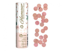 #KP15 Konfetti pneumatyczne Glamour, kółeczka foliowe różowo-złote  / 15 cm