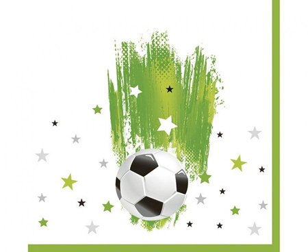 #ZSE Serwetki papierowe Football with a star, 33 x 33 cm,  20 szt.