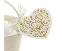 #DEI Zawieszka elegancka Vintage Romance, biało-złota, 10 szt.