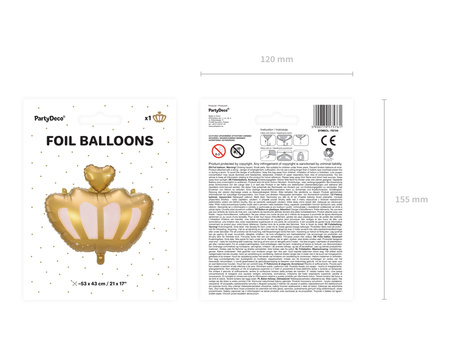 Balony Glossy 12 cm, złoty (1 op. / 50 szt.)