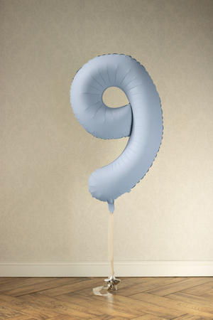 Balon foliowy Cyfra '0', 86cm, granat