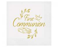 #ZSE_GD Serwetki First Communion, certyfikat FSC, 33x33 cm/ 20 szt.