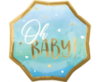 #BFK Balon foliowy SuperShape Baby Boy, niebieski,55x55 cm, zapakowany