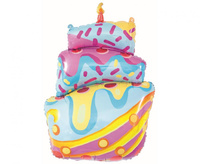 #BFK Balon foliowy Tort z lukrem, 77 cm