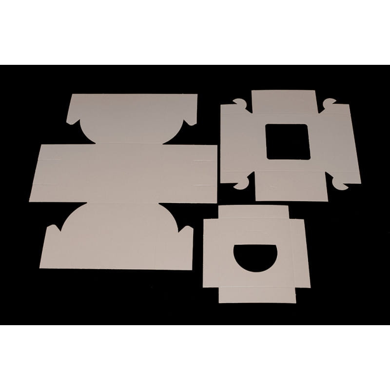 Różowe pudełko na 1 muffinkę – widok z otwartą klapką i wkładką