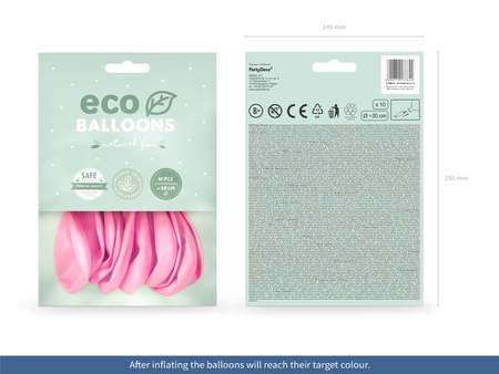 Balony Eco 30cm metalizowane, słomkowy (1 op. / 10 szt.)