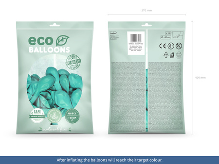 Balony Eco 30cm pastelowe, brązowy (1 op. / 100 szt.)