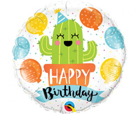 #BFK Balon foliowy 18" CIR BIRTHDAY PARTY CACTUS KK