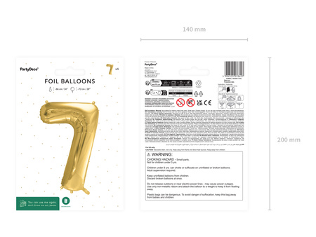 Balon foliowy Cyfra ''2'', 72cm, jasny różowy