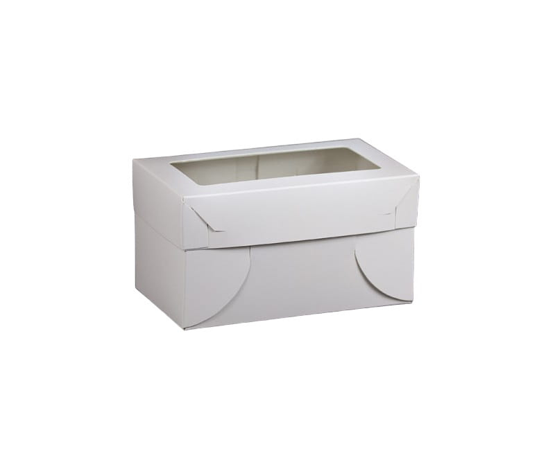 Białe pudełko na dwie muffinki – eleganckie opakowanie prezentowe