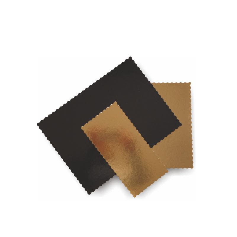 Złoto-czarny podkład pod tort 30x40 cm - detal krawędzi i wykończenia