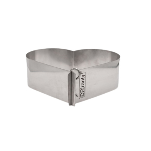 Rant tortowy serce ze stali nierdzewnej łatwy w czyszczeniu