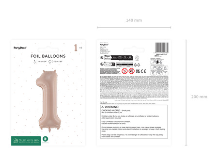 Balon foliowy Cyfra ''6'', 72cm, fiolet
