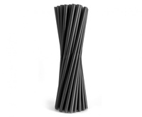 #ZSŁ Rurki (słomki) wielokrotnego użytku, czarne, 9x240mm/ 16 szt.-KK