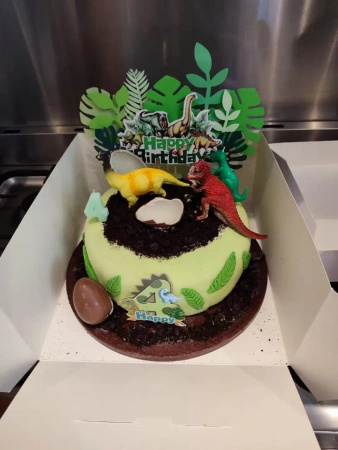 Papierowy topper na tort HAPPY BIRTHDAY DINOZAURY