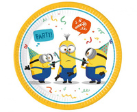 #ZTA Talerzyki papierowe Minions Rise of Grue (Universal), next generation, 23cm, 8 szt. (plastic-free) (papier FSC)