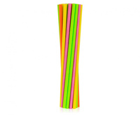 #ZSŁ Rurki (słomki) pap. Fluor mix, 6x197mm / 24 szt.