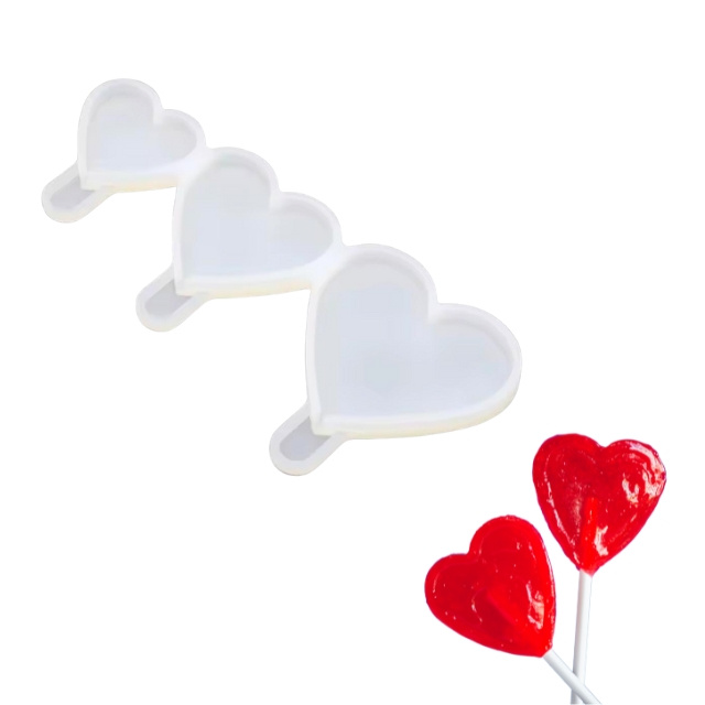 Foremka silikonowa do lizaków z izomaltu SERCA SERDUSZKA – widok ogólny