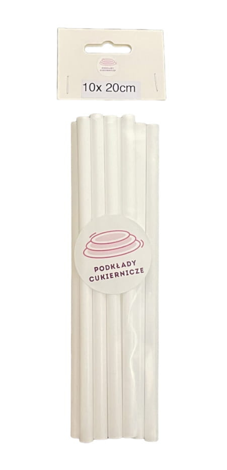 Wsporniki do tortu 20 cm 10 szt. Julita – białe, plastikowe podpory do tortów piętrowych