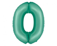 #BFC44 Balon foliowy Smart, Cyfra 0, miętowa matowa, 76 cm KK