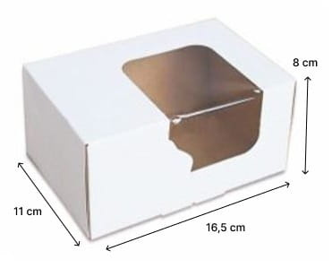 Pudełko na ciasto z oknem 16,5x11x8 cm 50 szt.